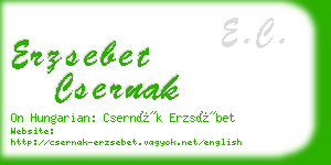 erzsebet csernak business card